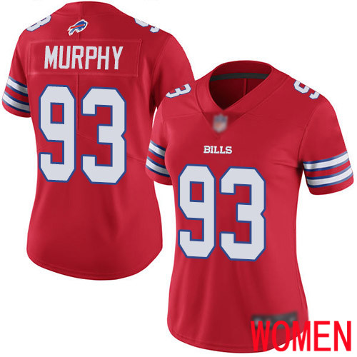 Women Buffalo Bills #93 Trent Murphy Limited Red Rush Vapor Untouchable NFL Jersey->women nfl jersey->Women Jersey